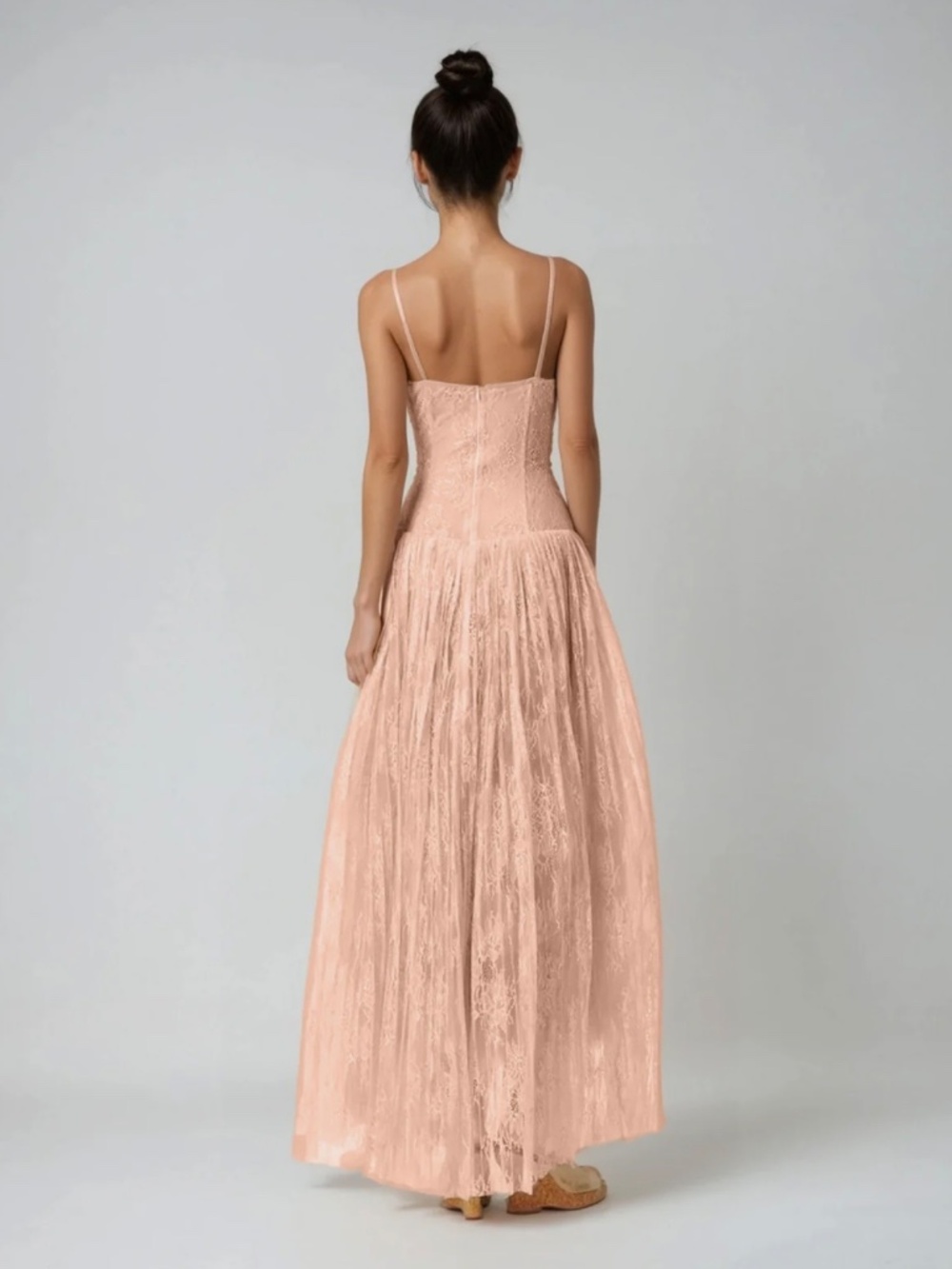 NWT Mew Mew's Pavora Spaghetti Lace Maxi Dress, Size Small - Picture 2 of 12